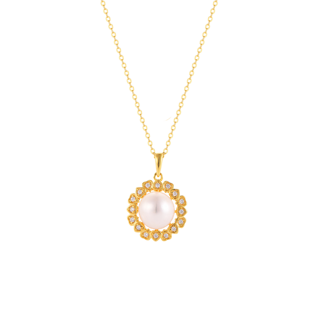 Gold Sunshine Pearl Necklace