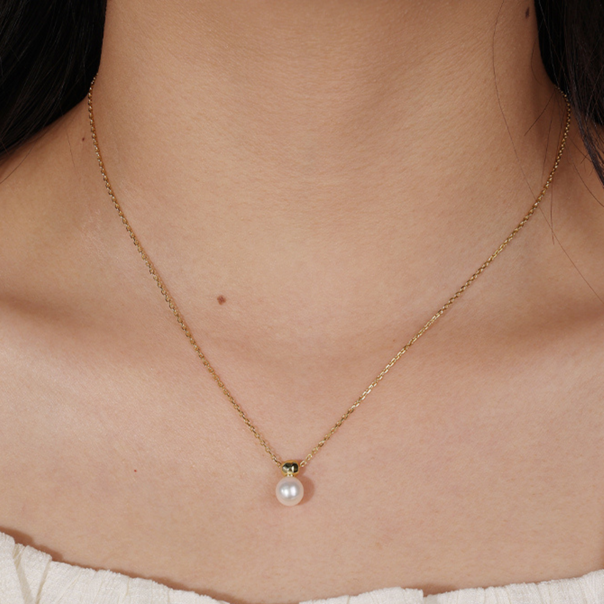 Freshwater Pearl Dainty Drop Necklace