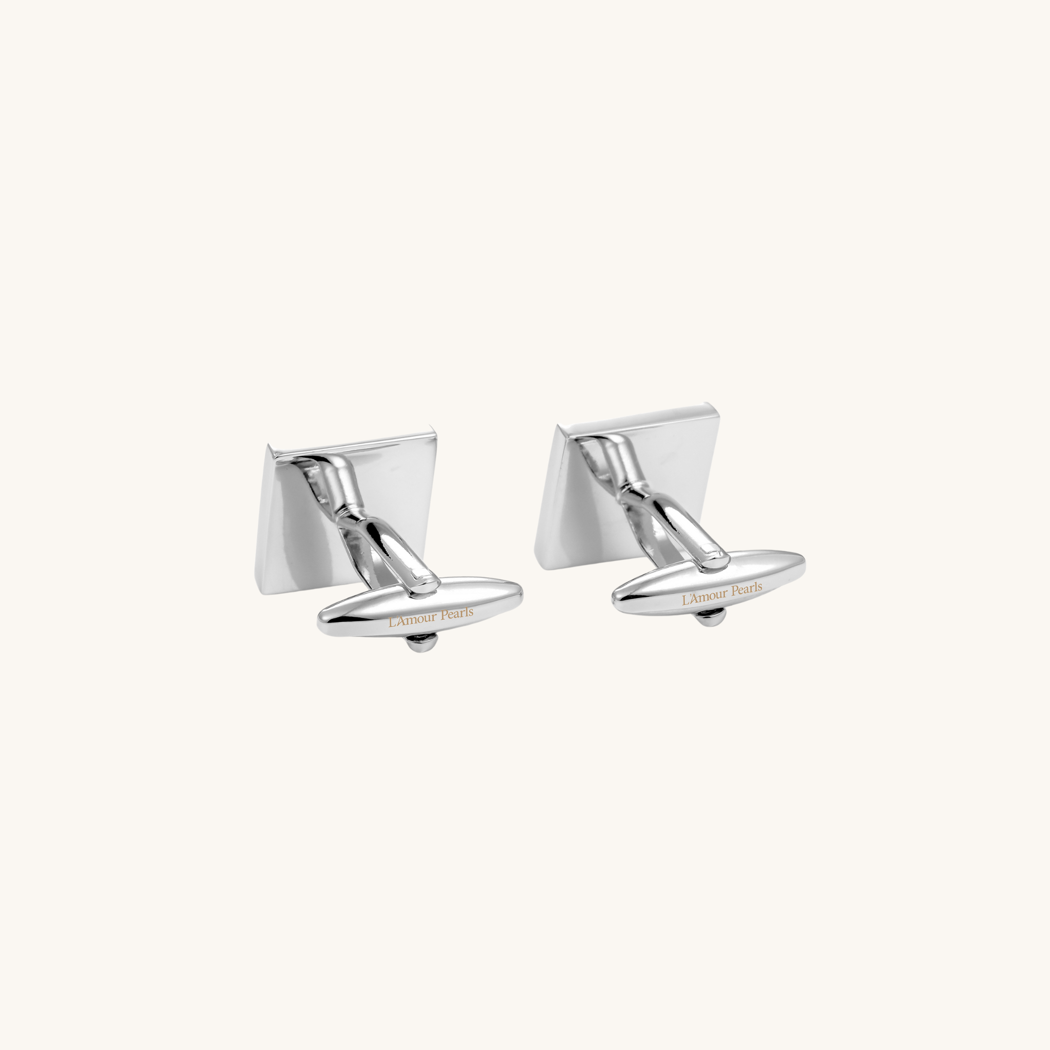 Men's Abalone Mother of Pearl Square Cufflinks