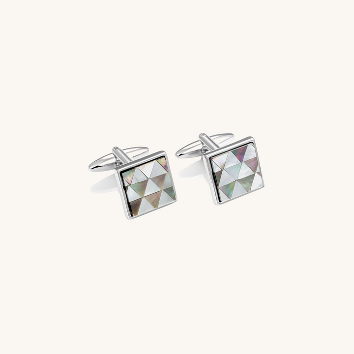 Men's Apex Geometric Mother of Pearl Cufflinks