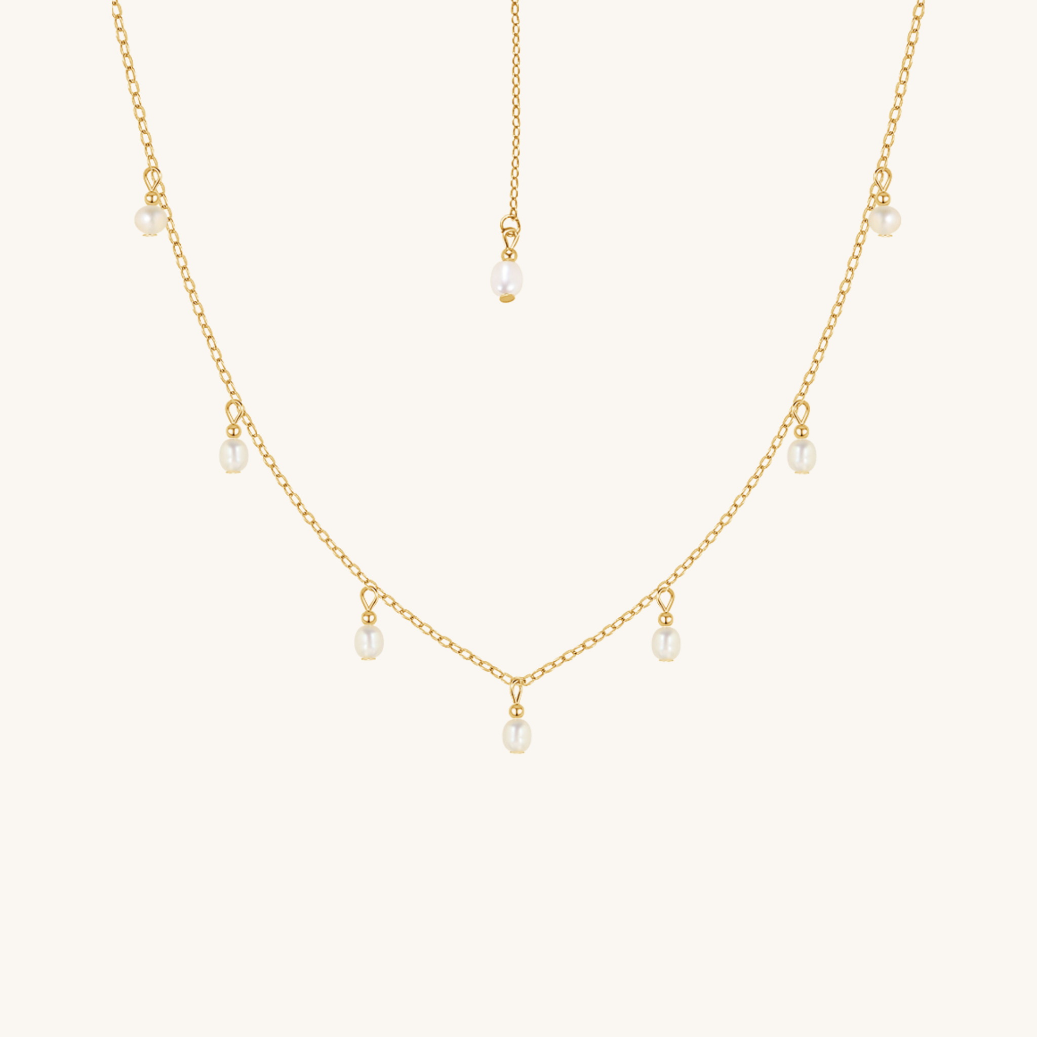 Freshwater Pearl Dainty Droplets Necklace