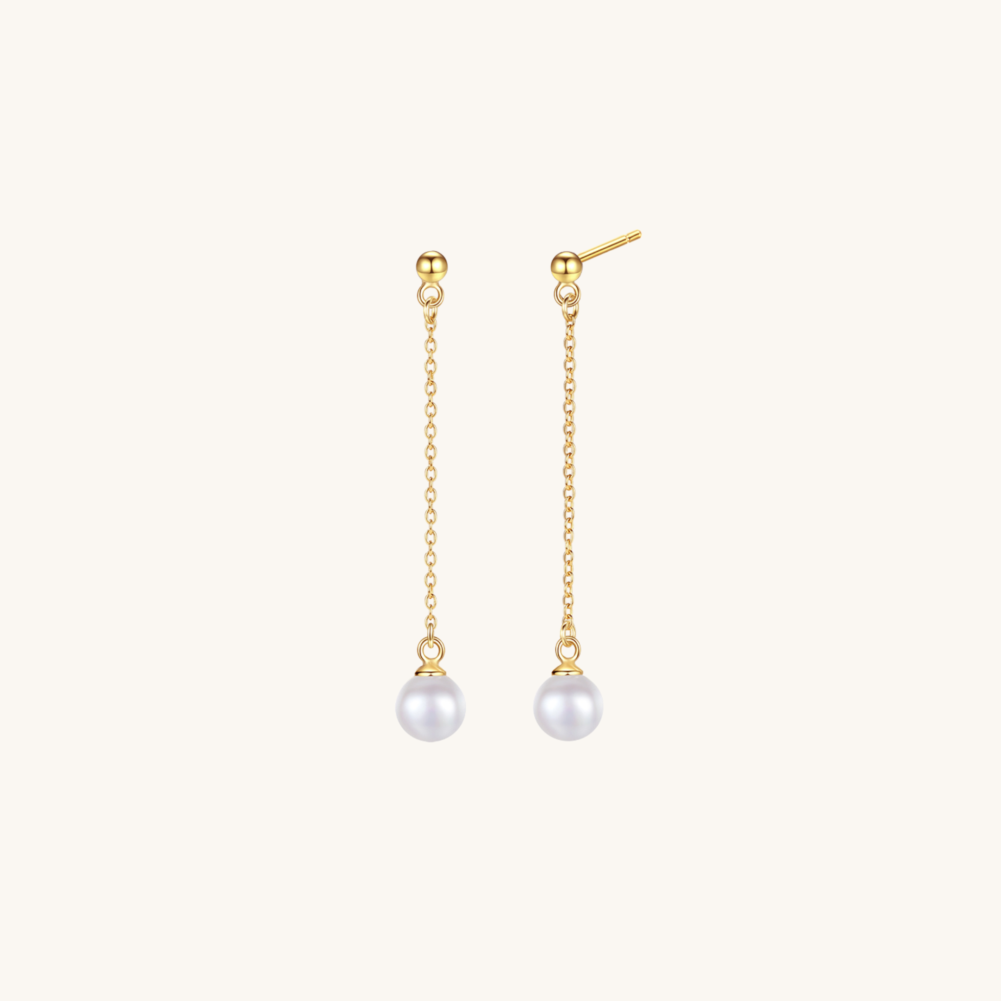 Freshwater Pearl Long Drop Earrings