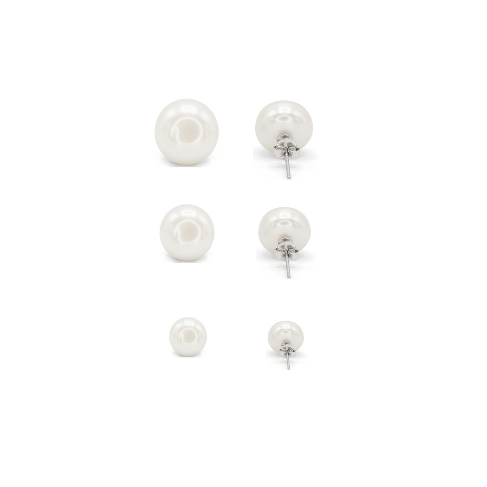 Freshwater Pearl Stud Earring in Sterling Silver - L'Amour Pearls